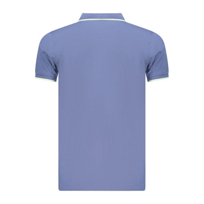 Blue Cotton Men's Polo Shirt