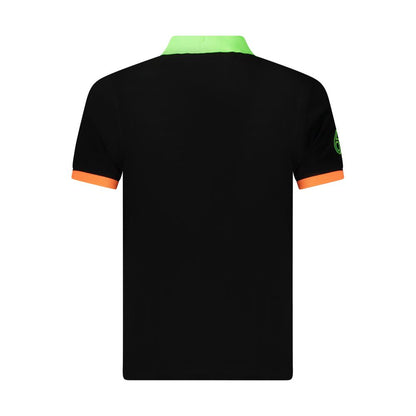 Black Cotton Men's Polo Shirt