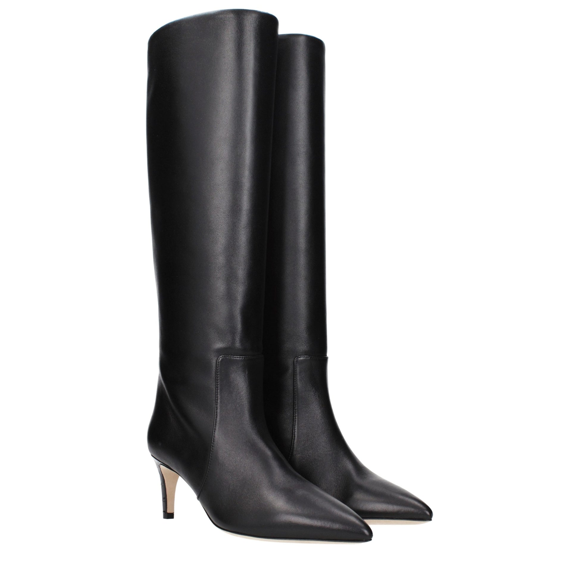 Black Leather Ankle Boots