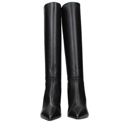 Black Leather Ankle Boots