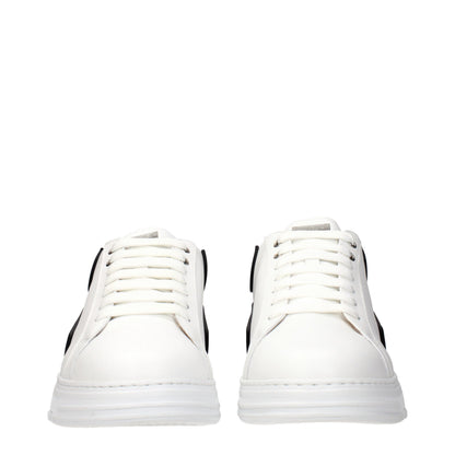 White Leather Low Top Sneakers