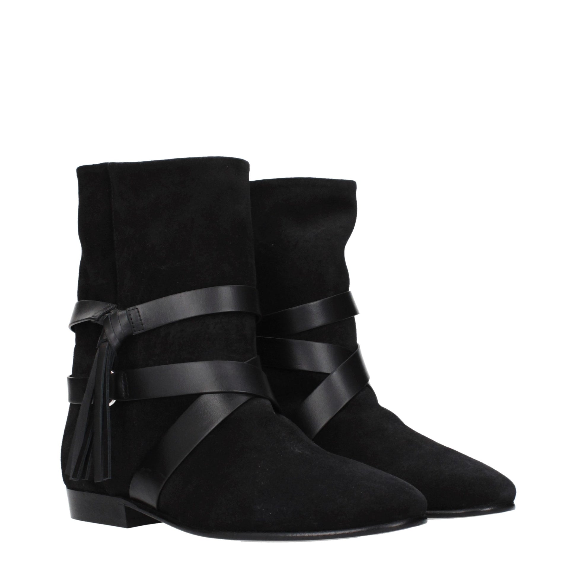 Black Leather Ankle Boots