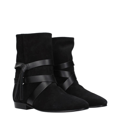 Black Leather Ankle Boots