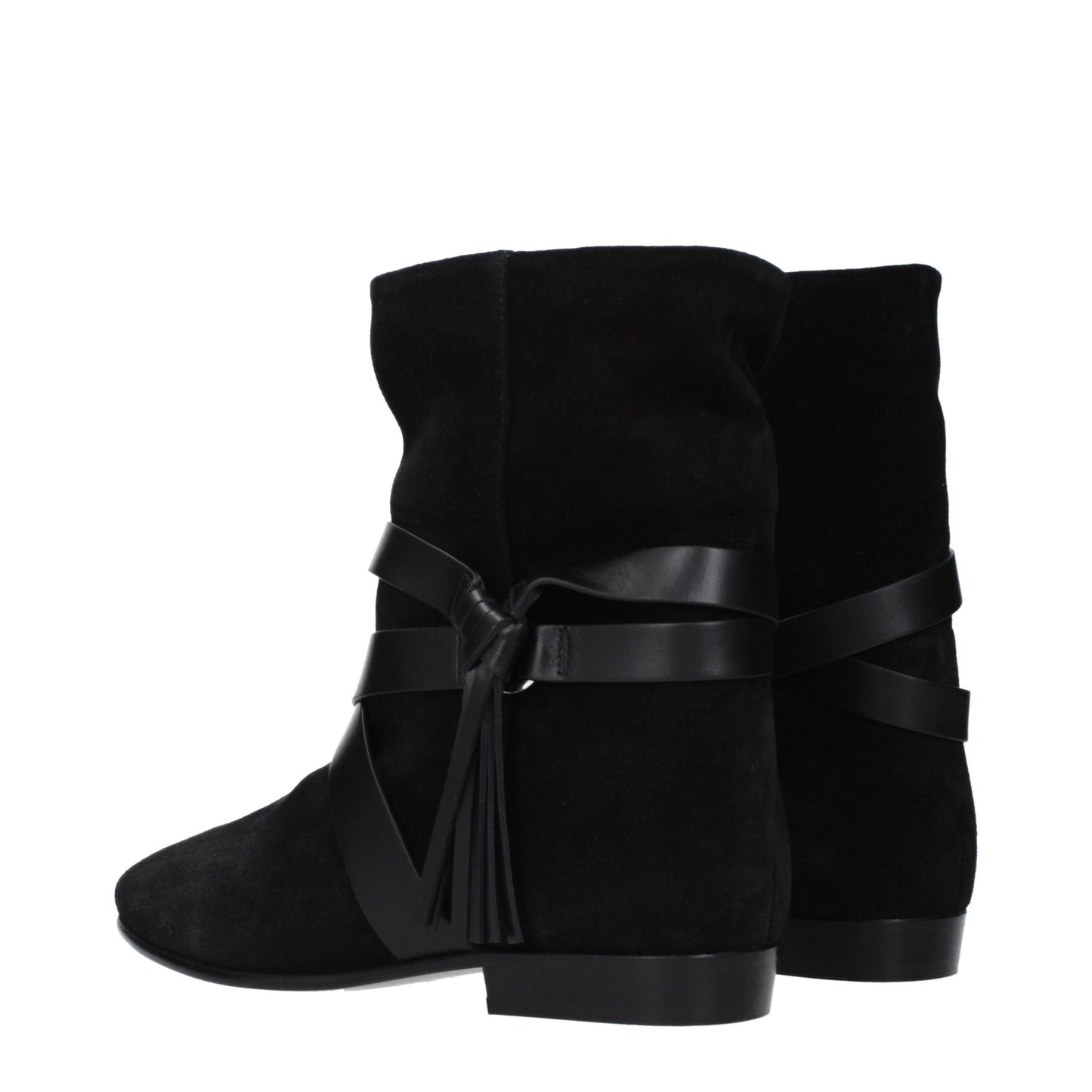 Black Leather Ankle Boots