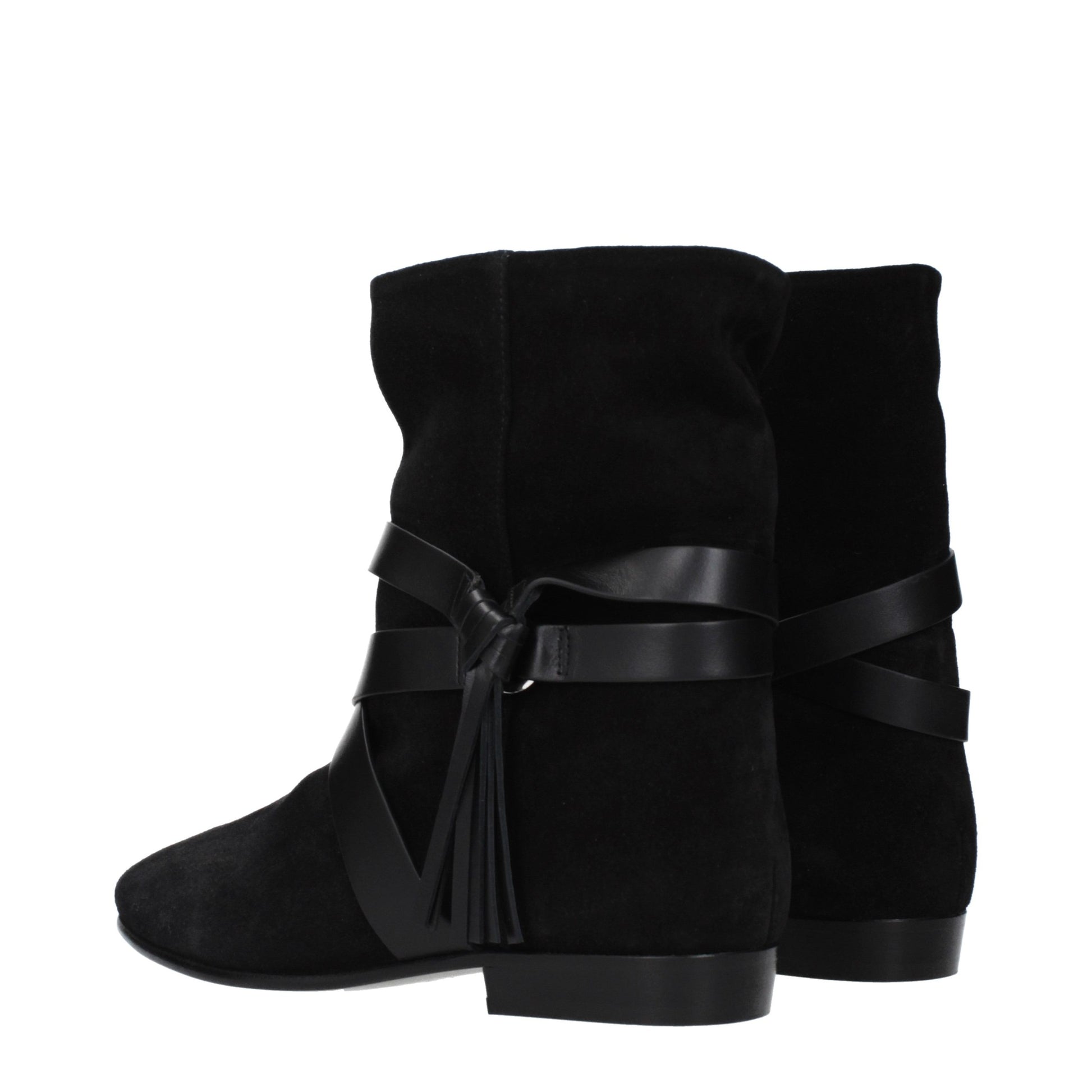 Black Leather Ankle Boots