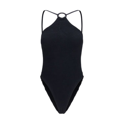 Black Polyamide One-Piece Swimsuit
