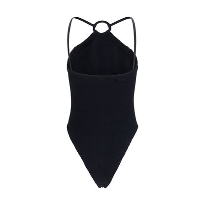 Black Polyamide One-Piece Swimsuit