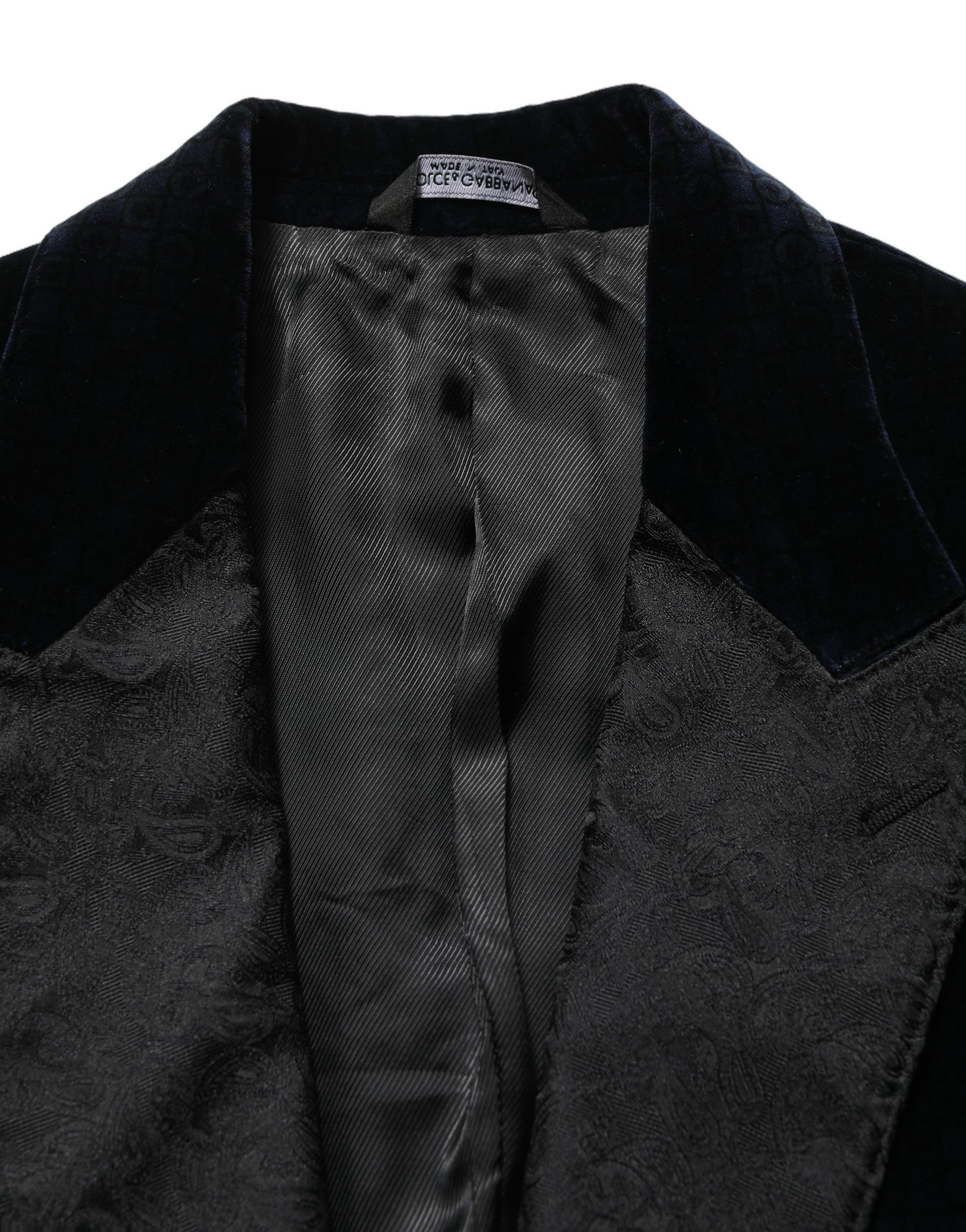Black Cotton Single Breasted Jacket Blazer