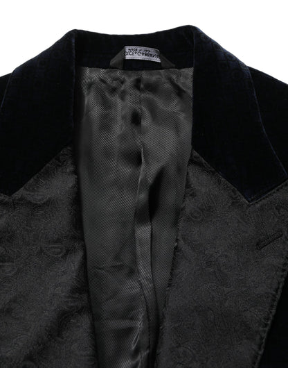 Black Cotton Single Breasted Jacket Blazer