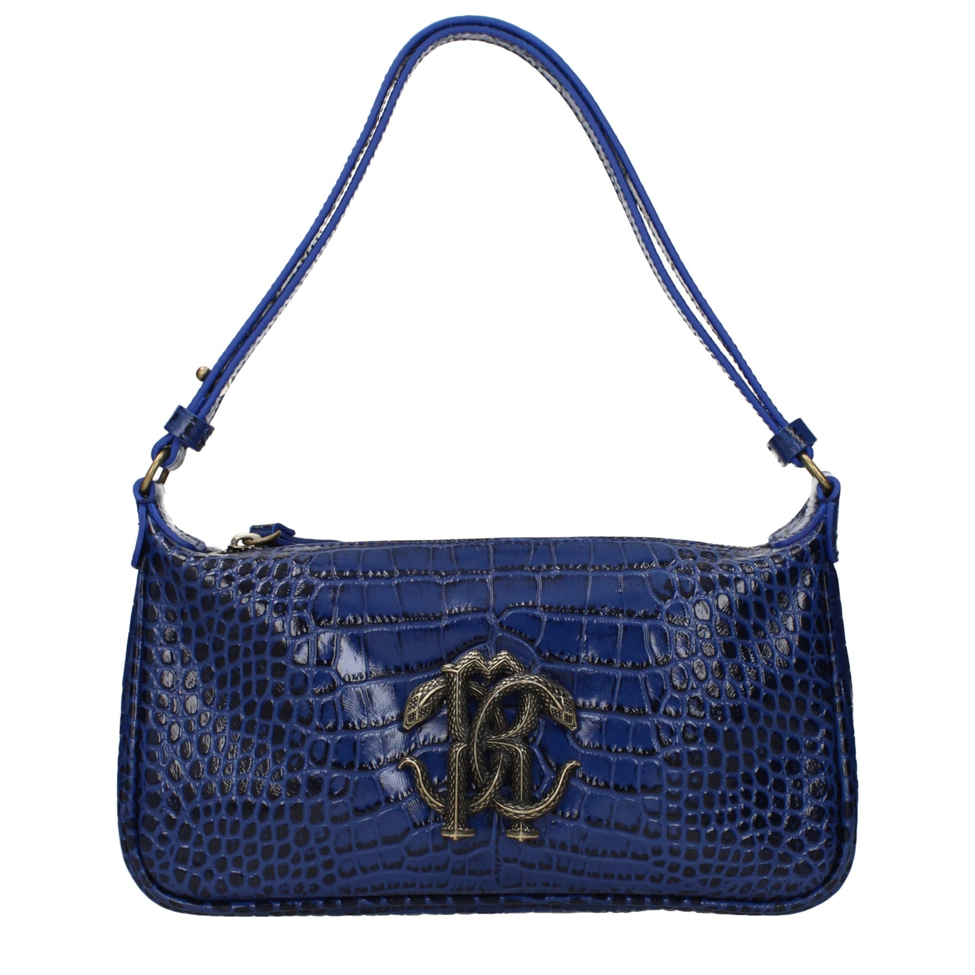 Blue Leather Handbag