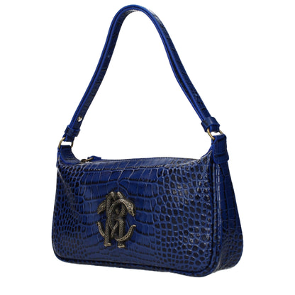 Blue Leather Handbag