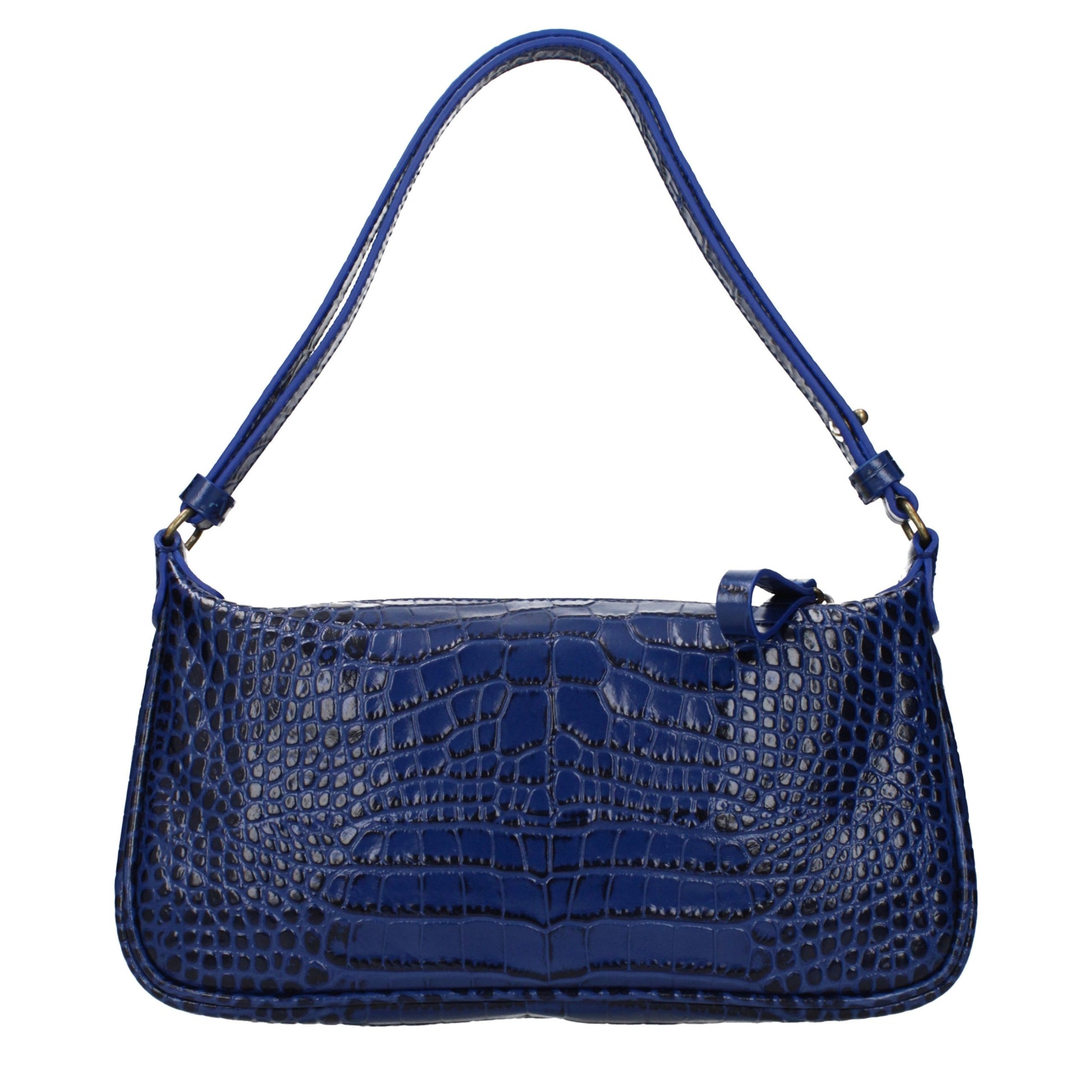Blue Leather Handbag