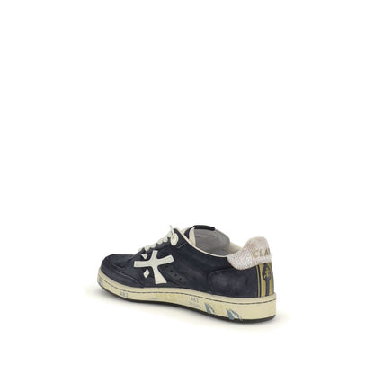 Blue Calf Leather Bos Taurus Low Top Sneakers