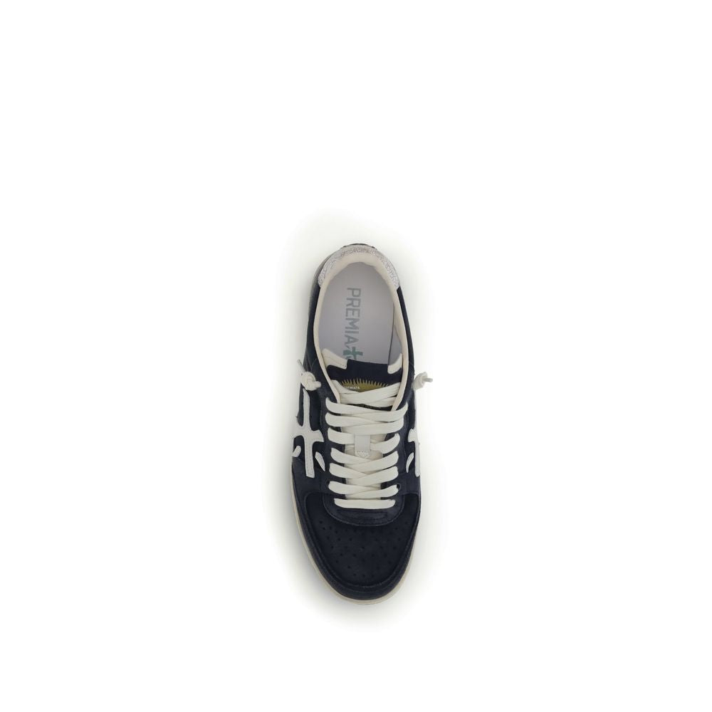 Blue Calf Leather Bos Taurus Low Top Sneakers