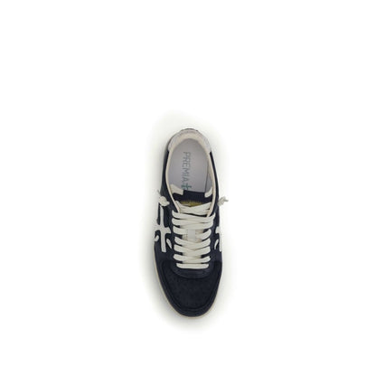 Blue Calf Leather Bos Taurus Low Top Sneakers