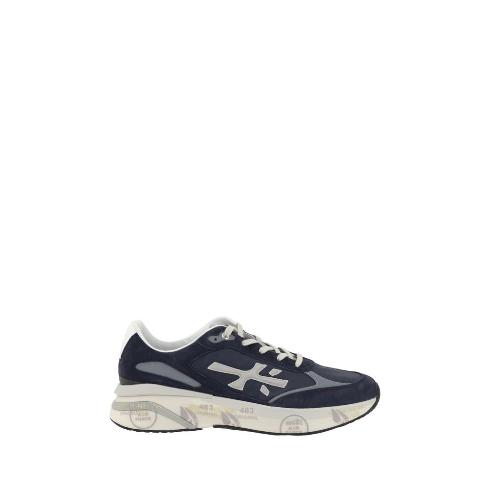 Blue Calf Leather Bos Taurus Athletic Sneakers