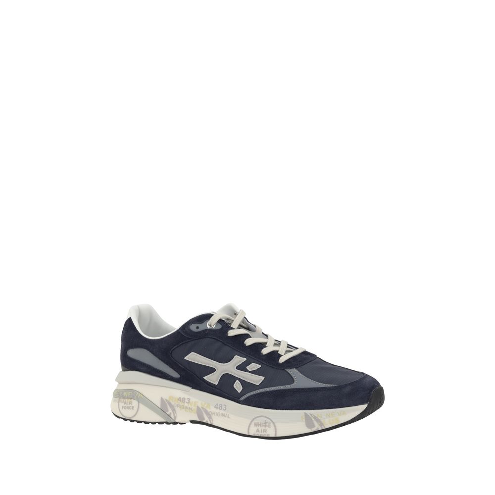 Blue Calf Leather Bos Taurus Athletic Sneakers