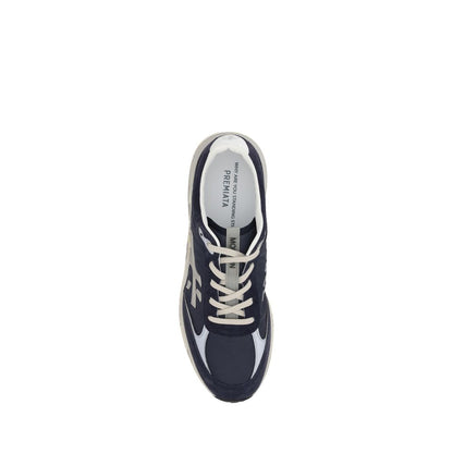 Blue Calf Leather Bos Taurus Athletic Sneakers