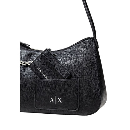 Black Polyester Handbag