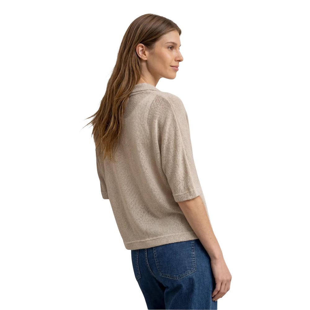 Gray Polyester Cardigan