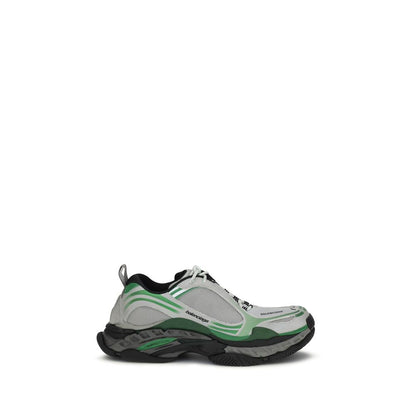 Gray Polyester Athletic Sneakers