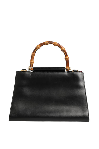 Nymphaea Bamboo Top Handle Leather Bag