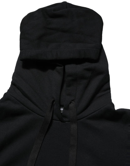 BlackWhite Appliqué Hooded Sweatshirt Sweater