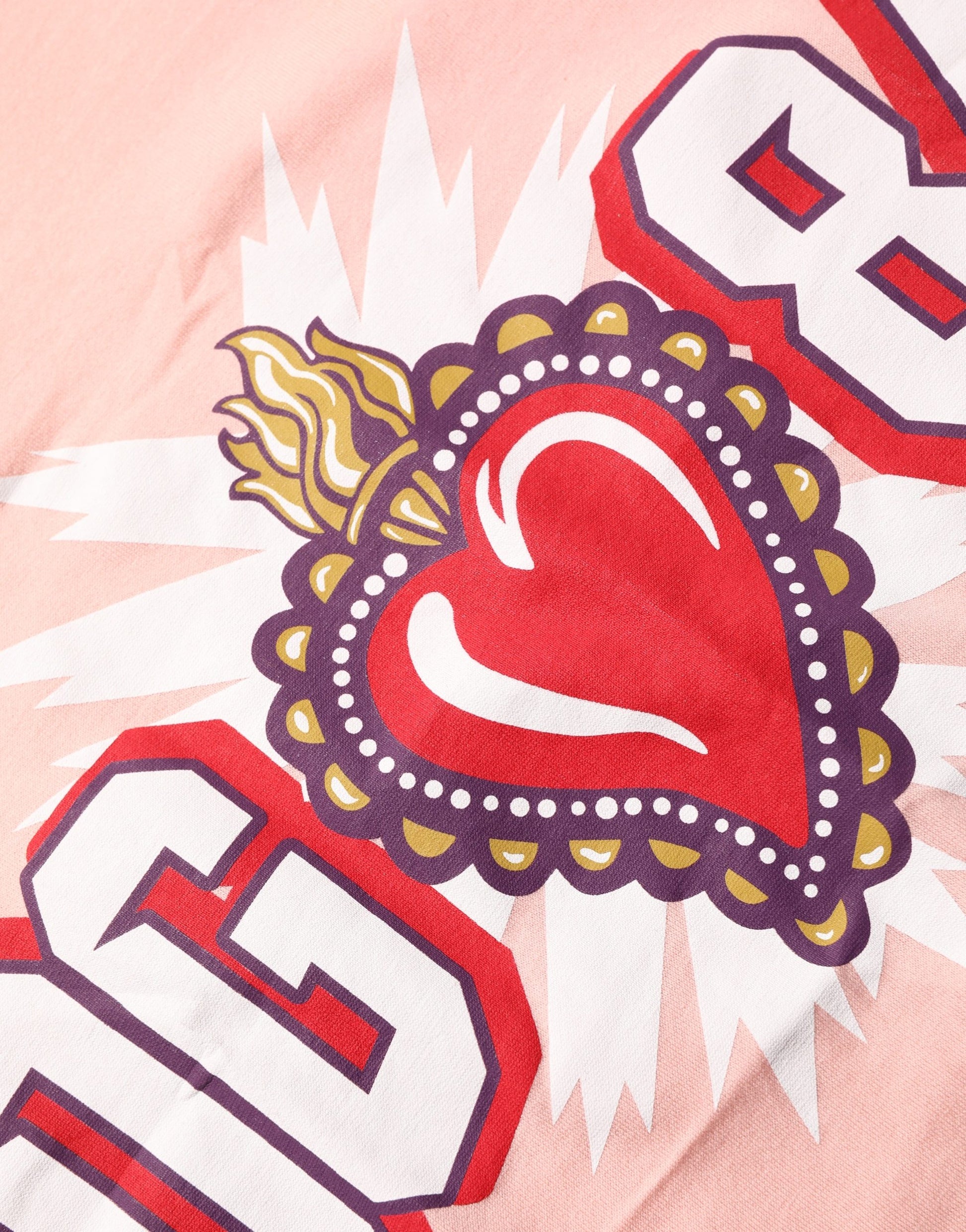 Pink Graphic Print Cotton Crew Neck T-shirt