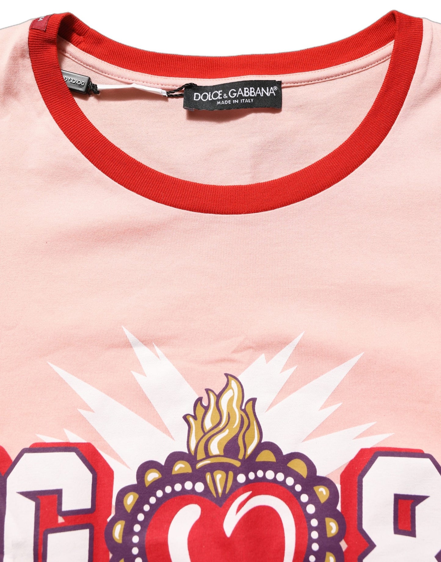 Pink Graphic Print Cotton Crew Neck T-shirt