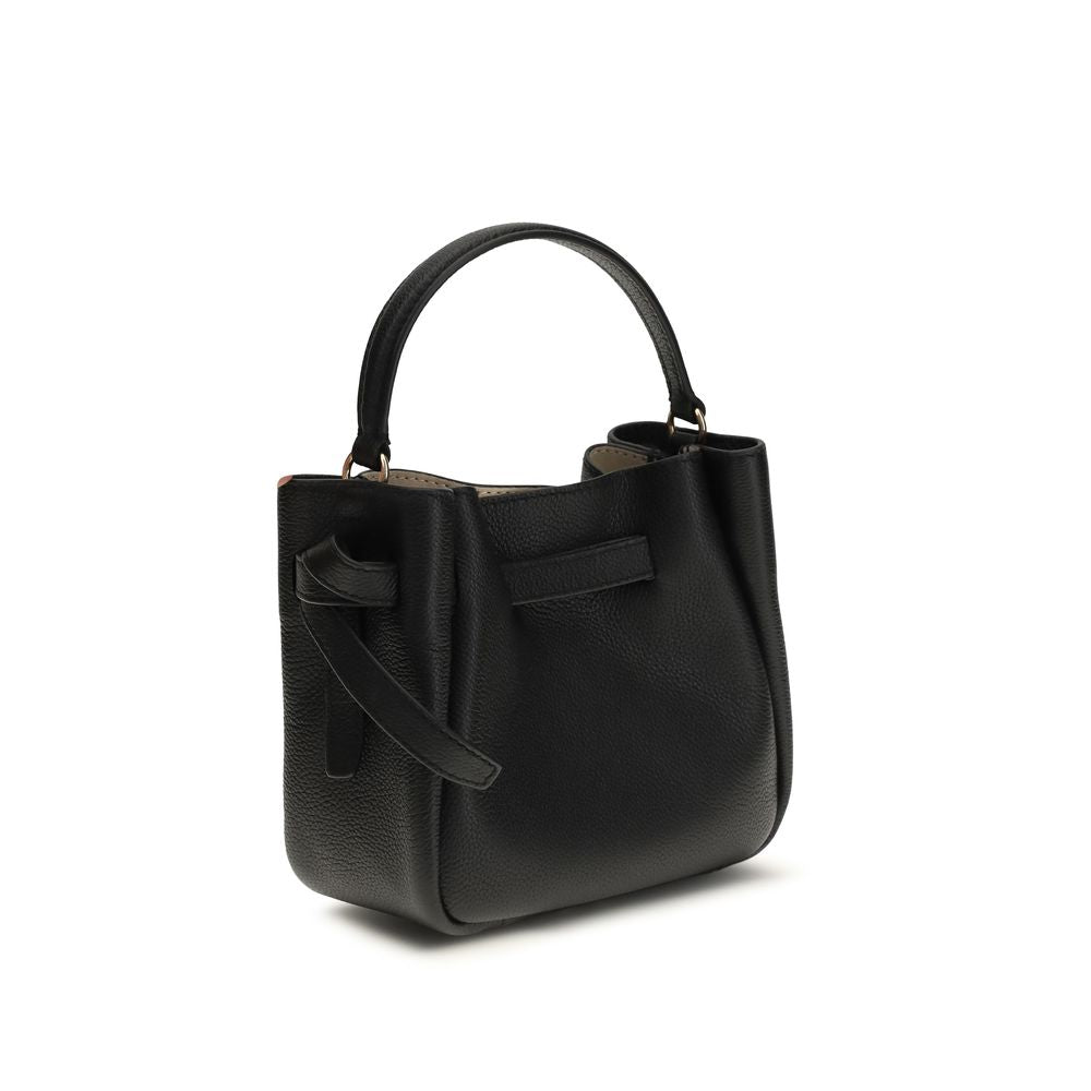 Black Calf Leather Bos Taurus Backet Bag
