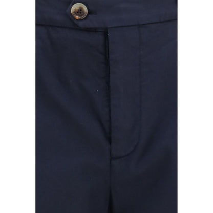 Black Cotton Chino Pants