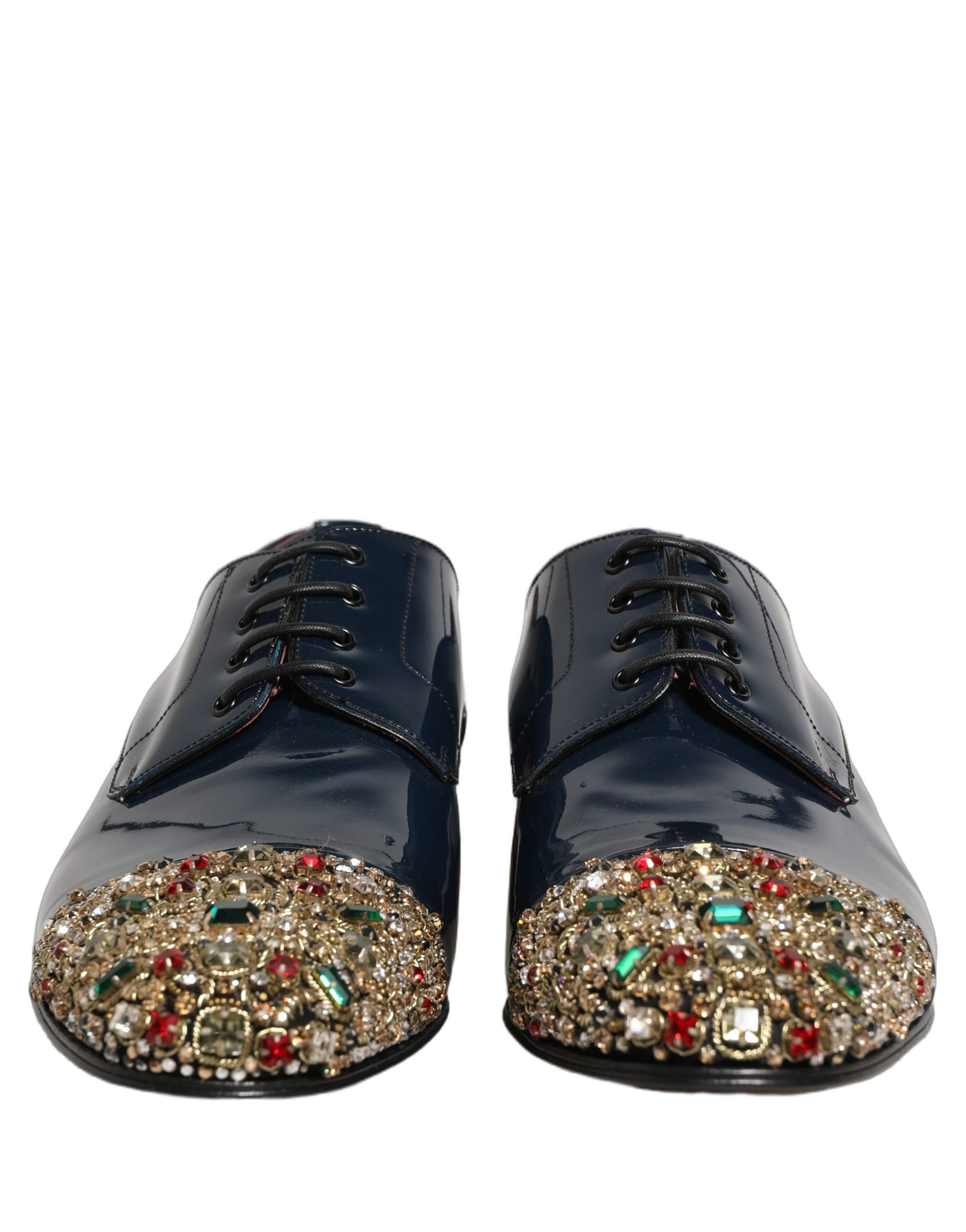 Blue Embellished Men Derby Dress Formal Shoes