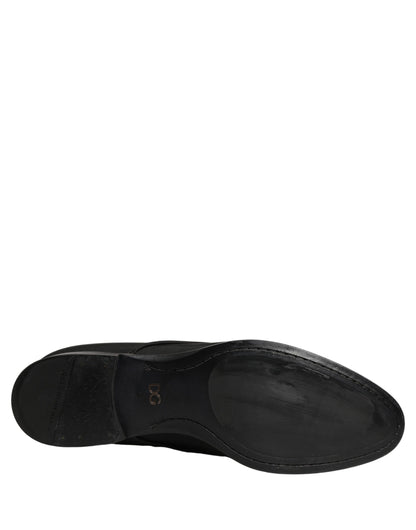Black Suede Lace Up Derby Dress Formal Shoes
