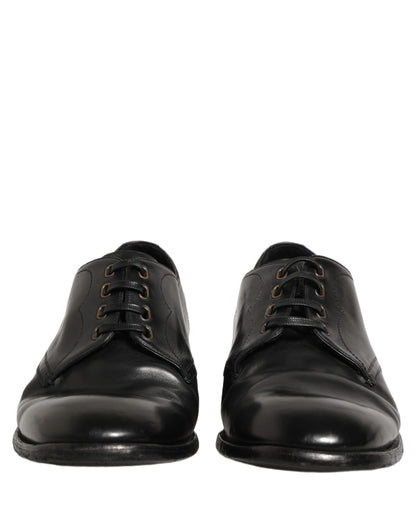 Black Leather Lace Up Derby Dress Formal Shoes