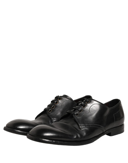 Black Leather Lace Up Derby Dress Formal Shoes