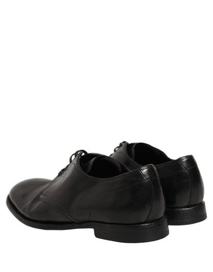 Black Leather Lace Up Derby Dress Formal Shoes