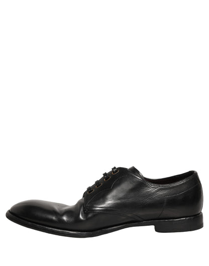 Black Leather Lace Up Derby Dress Formal Shoes