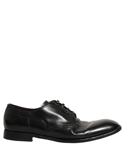Black Leather Lace Up Derby Dress Formal Shoes