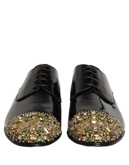 Black Embellished Men Derby Dress Formal Shoes