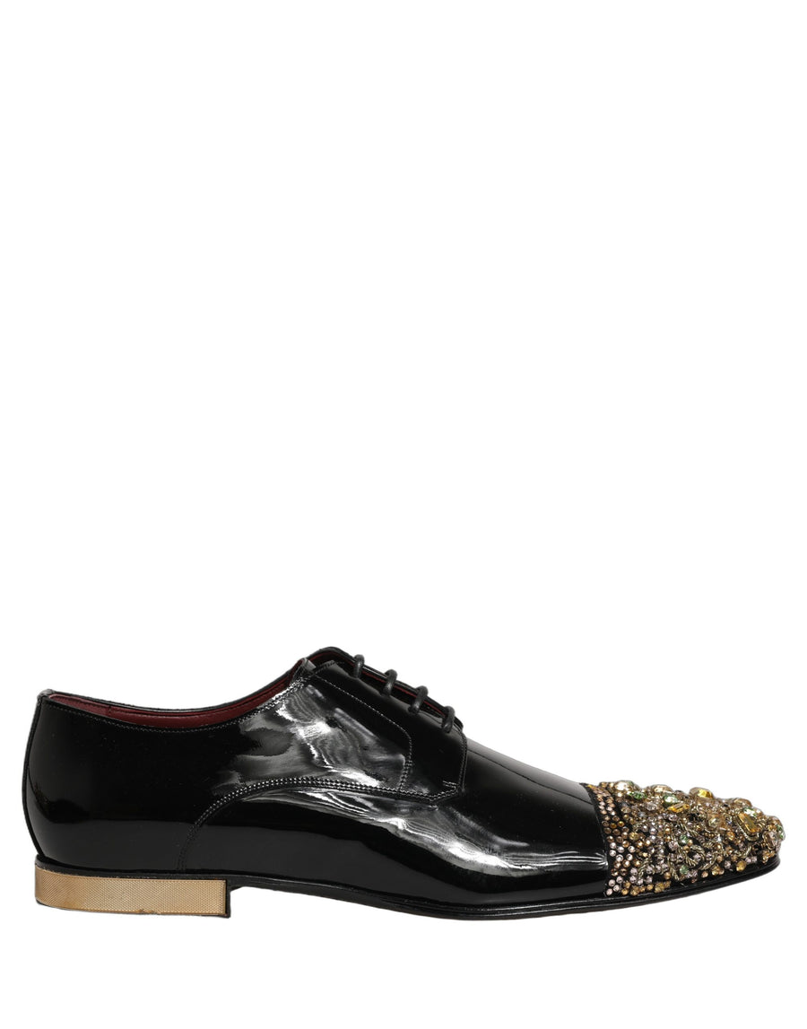 Black Embellished Men Derby Dress Formal Shoes