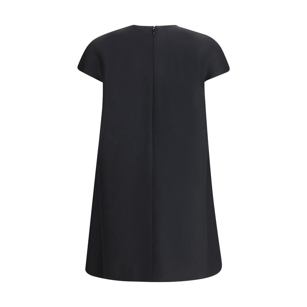 Black Wool Oves Aries Casual Dress