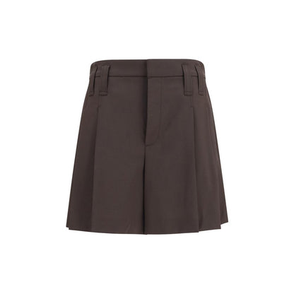 Brown Wool Oves Aries Bermuda Shorts
