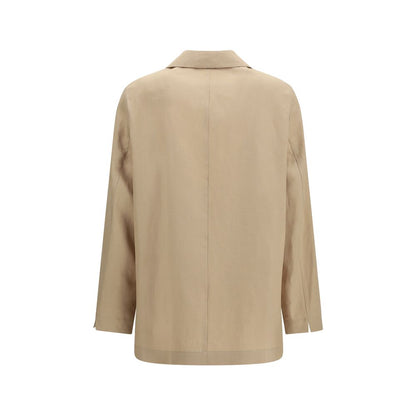 Beige Wool Oves Aries Full-Length Jacket
