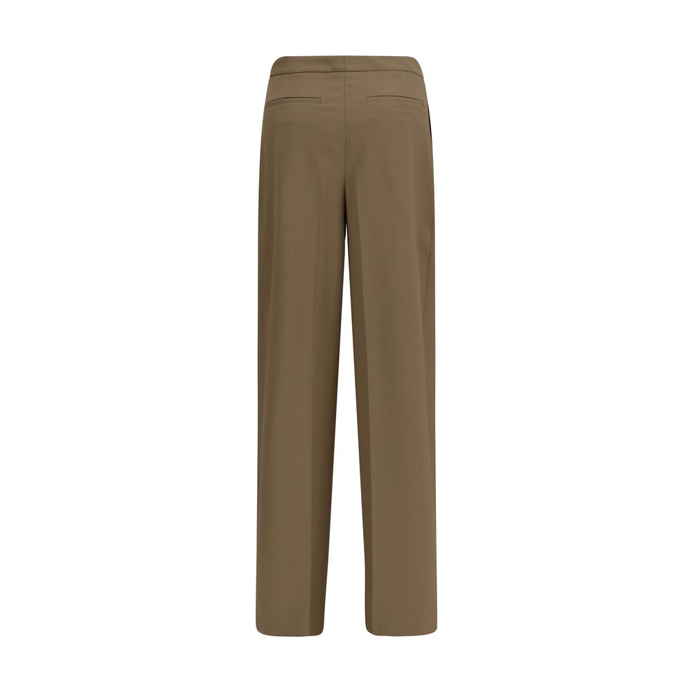 Brown Wool Oves Aries Casual Pants