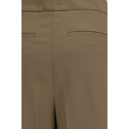 Brown Wool Oves Aries Casual Pants
