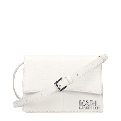 White Polyethylene Crossbody Bag