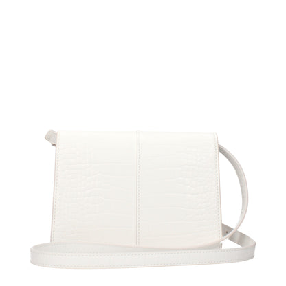 White Polyethylene Crossbody Bag