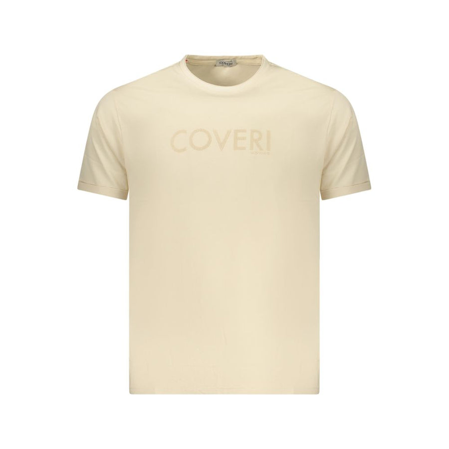 Beige Cotton Mens T-Shirt