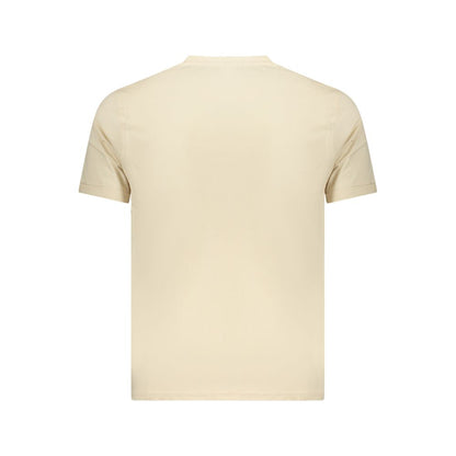 Beige Cotton Mens T-Shirt