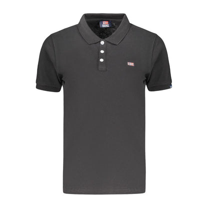 Black Cotton Women's Polo Shirt